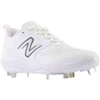 New Balance Men's Fresh Foam X 3000v6 Synthetic Low Metal Baseball Cleats, White/Grey