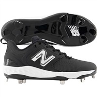 New Balance Men's Fresh Foam X 3000v6 Synthetic Low Metal Baseball Cleats, White/Grey
