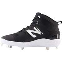New Balance Men's Fresh Foam X 3000v6 Synthetic Mid Metal Baseball Cleats, White/White