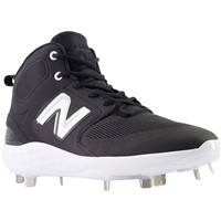 New Balance Men's Fresh Foam X 3000v6 Synthetic Mid Metal Baseball Cleats, White/White
