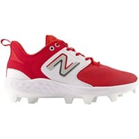 New Balance Men's Fresh Foam 3000v6 Low Molded Baseball Cleats, Red/White