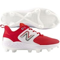 New Balance Men's Fresh Foam 3000v6 Low Molded Baseball Cleats, Red/White