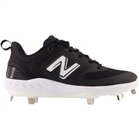 New Balance Women's Fresh Foam X Velo v3 Low Metal Fastpitch Softball Cleats, Black/White