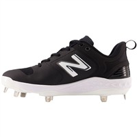 New Balance Women's Fresh Foam X Velo v3 Low Metal Fastpitch Softball Cleats, Black/White