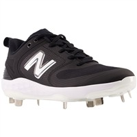 New Balance Women's Fresh Foam X Velo v3 Low Metal Fastpitch Softball Cleats, Black/White