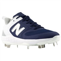 New Balance Women's Fresh Foam X Velo v3 Low Metal Fastpitch Softball Cleats, Navy/White