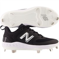 New Balance Women's Fresh Foam X Velo v3 Low Metal Fastpitch Softball Cleats, Black/White