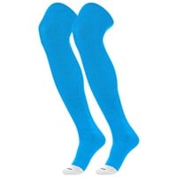 TCK PolyPro Plus Over the Knee Baseball Tube Sock, Light Blue