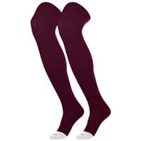 TCK PolyPro Plus Over the Knee Baseball Tube Sock, Maroon
