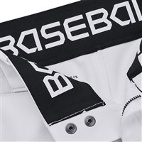 Under Armour Men's Utility Pro Piped Baseball Pant, White/Black