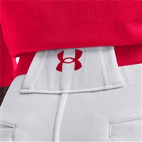 Under Armour Men's Utility Pro Piped Baseball Pant, White/Red