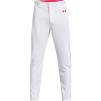 Under Armour Men's Utility Pro Piped Baseball Pant, White/Red
