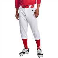 Under Armour Men's Utility Pro Knicker 21 Baseball Pant, White/Black