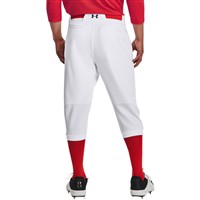Under Armour Men's Utility Pro Knicker 21 Baseball Pant, White/Black