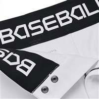 Under Armour Men's Utility Pro Baseball Pant, White/Black