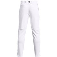 Under Armour Youth Utility Piped 21 Baseball Pant, White/Navy