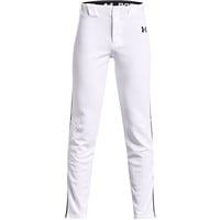 Under Armour Youth Utility Piped 21 Baseball Pant, White/Black