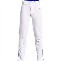 Under Armour Youth Utility Piped 21 Baseball Pant, White/Royal
