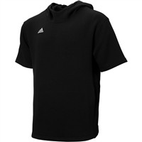 adidas Men's Icon Short Sleeve Hoodie, Black
