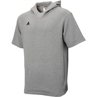 adidas Men's Icon Short Sleeve Hoodie, Grey