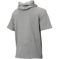 adidas Men's Icon Short Sleeve Hoodie, Grey