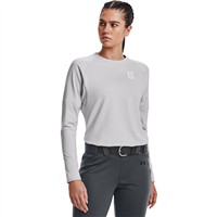 Under Armour Women's Fastpitch Softball Crew Pullover, Grey/White