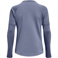 Under Armour Women's Fastpitch Softball Crew Pullover, Grey/White