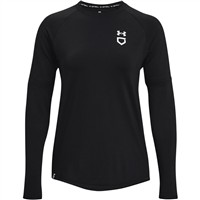 Under Armour Women's Fastpitch Softball Crew Pullover, Black/Grey