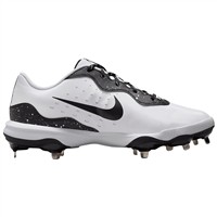 NIKE Men's Alpha Huarache Varsity 4 Low Metal Baseball Cleats, Black/White/Black