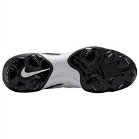NIKE Men's Alpha Huarache Varsity 4 Low Metal Baseball Cleats, Black/White/Black