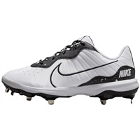 NIKE Men's Alpha Huarache Varsity 4 Low Metal Baseball Cleats, Black/White/Black