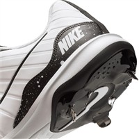 NIKE Men's Alpha Huarache Varsity 4 Low Metal Baseball Cleats, Black/White/Black