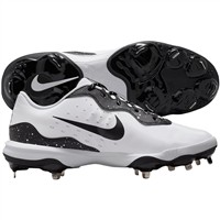 NIKE Men's Alpha Huarache Varsity 4 Low Metal Baseball Cleats, Black/White/Black