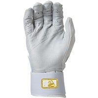 Franklin Adult MLB Powerstrap Infinite Series Batting Glove, White/Gold