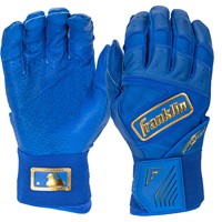Franklin Adult MLB Powerstrap Infinite Series Batting Glove, Royal/Gold