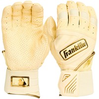 Franklin Adult MLB Powerstrap Infinite Series Batting Glove, White/Yellow