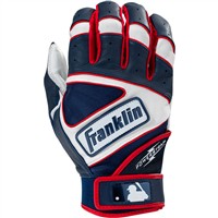 Franklin Adult MLB Powerstrap USA HI-LITE Batting Glove, Navy