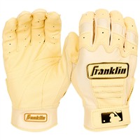 Franklin Adult MLB CFX Pro HI-LITE Batting Glove, White/Yellow