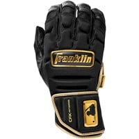 Franklin Adult MLB CFX PRT Protective Batting Glove, Black/Gold