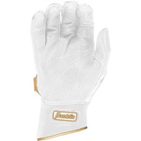Franklin Adult MLB CFX PRT Protective Batting Glove, White/Gold