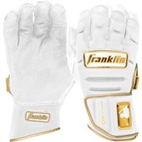 Franklin Adult MLB CFX PRT Protective Batting Glove, White/Gold