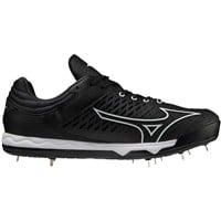 Mizuno Men's SpeedRevo Ace Metal Pitchers Baseball Cleat, Black/White