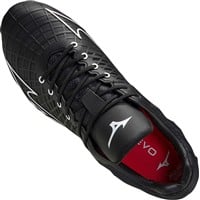 Mizuno Men's SpeedRevo Ace Metal Pitchers Baseball Cleat, Black/White