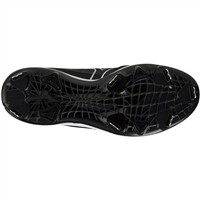 Mizuno Women's Sweep 6 Mid Fastpitch Softball Metal Cleat, Black/White