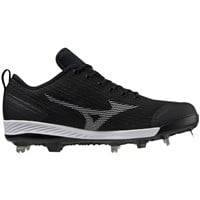 Mizuno Men's Dominant 4 Low Metal Baseball Cleat, Black/White