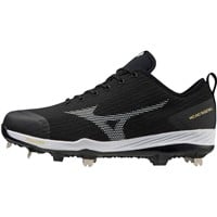 Mizuno Men's Dominant 4 Low Metal Baseball Cleat, Black/White