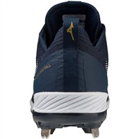 Mizuno Men's Dominant 4 Low Metal Baseball Cleat, Black/White