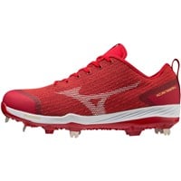 Mizuno Men's Dominant 4 Low Metal Baseball Cleat, Black/White