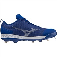 Mizuno Men's Dominant 4 Low Metal Baseball Cleat, Black/White