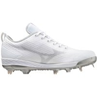 Mizuno Men's Dominant 4 Low Metal Baseball Cleat, Black/White